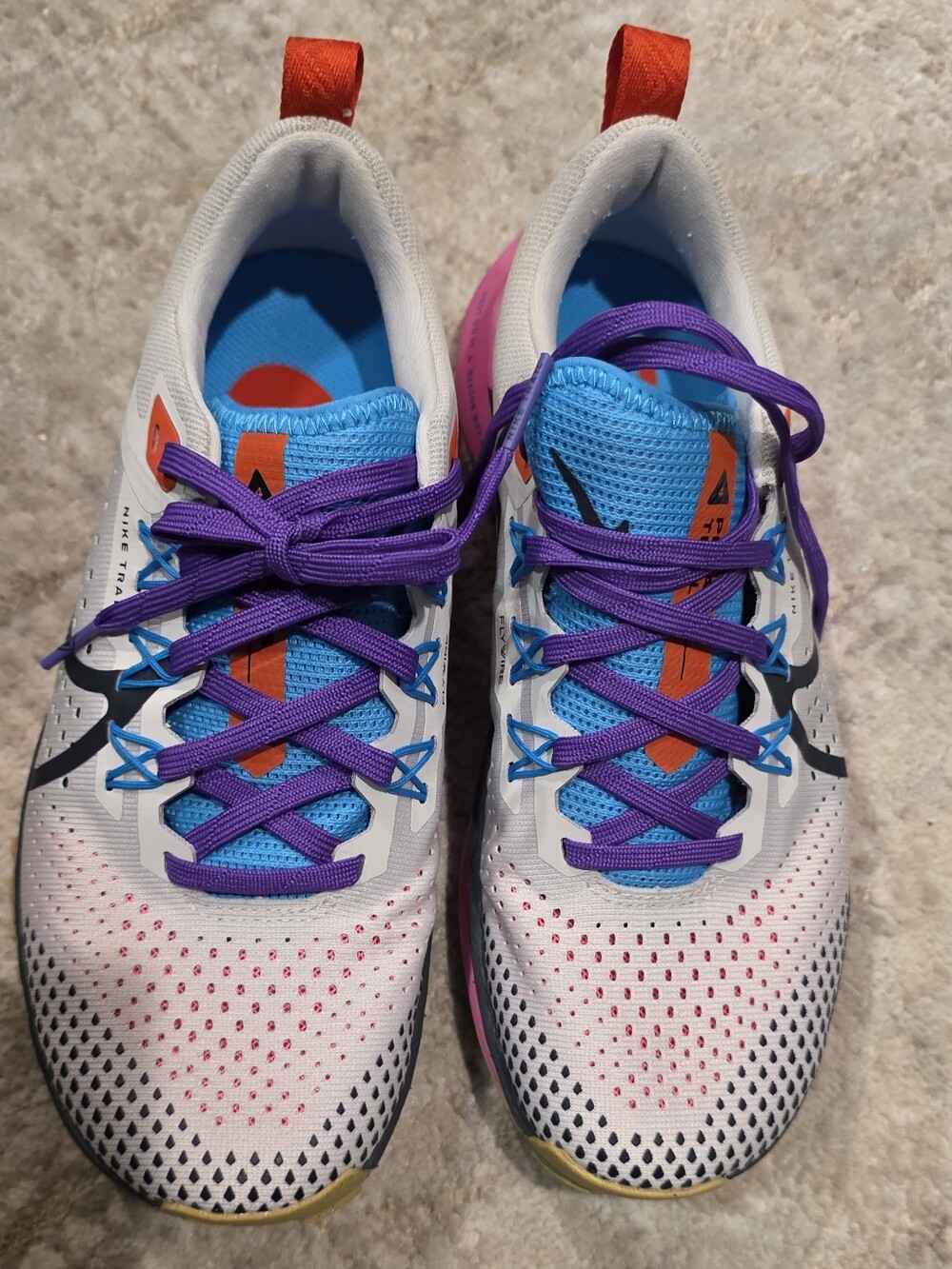 Nike Women's Running Shoes - White with Blue & Purple Accents